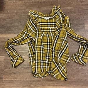 Plaid Yellow Women's Top